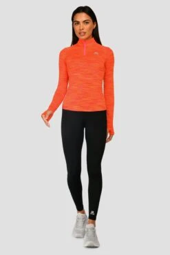 Women's Trail 2.0 1/4 Zip - Neon Pink/Orange/Red Multi -Sport Wear Daily Store TRAIL 2.0 1 4 ZIP MAGENTA LAVA SAFETY ORANGE EMBER front