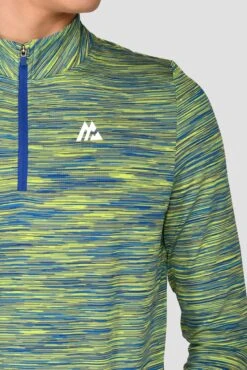 Junior Trail 2.0 1/4 Zip - Neon Blue/Lime -Sport Wear Daily Store TRAIL 2.0 1 4 ZIP NEON BLUE AZURE BLUE LIME FROST close