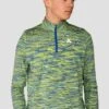 Junior Trail 2.0 1/4 Zip - Neon Blue/Lime -Sport Wear Daily Store TRAIL 2.0 1 4 ZIP NEON BLUE AZURE BLUE LIME FROST close front