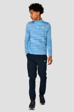 Junior Trail 2.0 1/4 Zip - Neon Blue/Sky -Sport Wear Daily Store TRAIL 2.0 1 4 ZIP NEON BLUE NEON SKY WHITE front