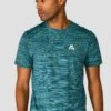 Trail 2.0 T-Shirt - Navy/Turquoise -Sport Wear Daily Store TRAIL 2.0 TEE AERO BLUE DEEP SEA MARINE BLUE MIDNIGHT BLUE close front
