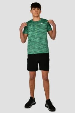 Junior Trail 2.0 T-Shirt - Green/Black -Sport Wear Daily Store TRAIL 2.0 TEE TEAL MIST front