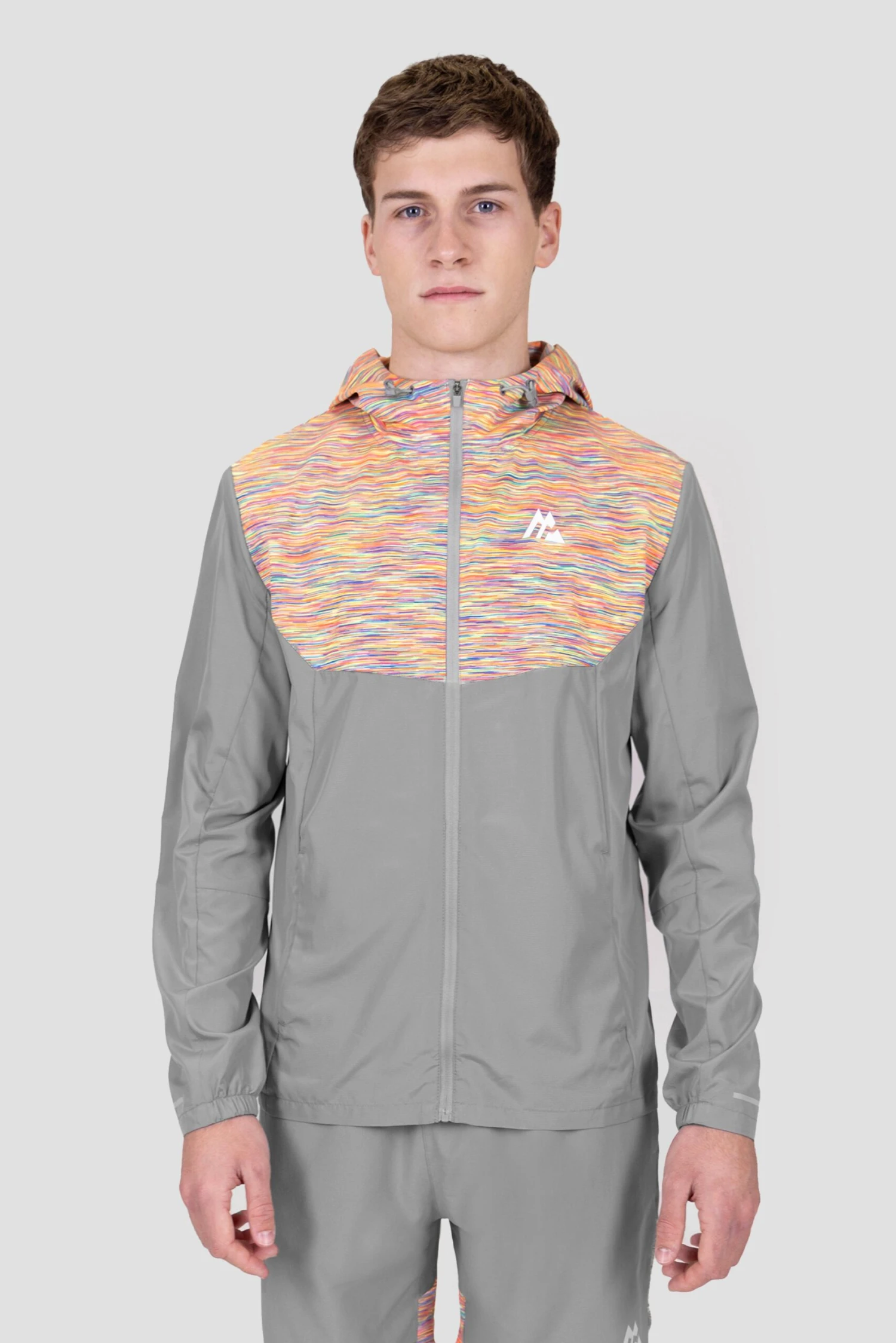 Trail Windbreaker - Grey/Blue/Pink/Orange 3 Trail Windbreaker - Grey/Blue/Pink/Orange