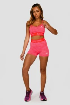 Trail Icon Bra Top- Neon Pink/Red -Sport Wear Daily Store TRAIL ICON BRA TOP NEON PINK MAGENTA PINK PUNCH SHOCKING PINK FIESTA RED FRONT
