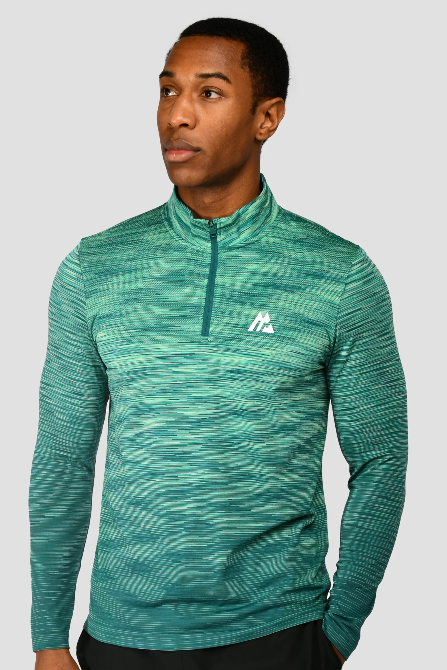 Trail Seamless 1/4 Zip - Mountain Meadow/Deep Sea 3 Trail Seamless 1/4 Zip - Mountain Meadow/Deep Sea