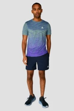Trail Seamless T-Shirt - Green/Purple 10 Trail Seamless T-Shirt - Green/Purple -Sport Wear Daily Store TRAIL SEAMLESS TEE MOUNTAIN MEADOW PURPLE Front