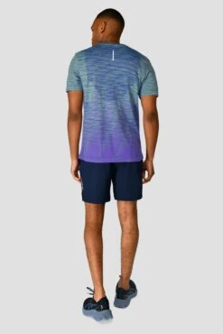 Trail Seamless T-Shirt - Green/Purple 11 Trail Seamless T-Shirt - Green/Purple -Sport Wear Daily Store TRAIL SEAMLESS TEE MOUNTAIN MEADOW PURPLE back