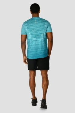Trail Seamless T-Shirt - Neon Blue/Maya Blue 11 Trail Seamless T-Shirt - Neon Blue/Maya Blue -Sport Wear Daily Store TRAIL SEAMLESS TEE NEON BLUE MAYA BLUE Seamless back