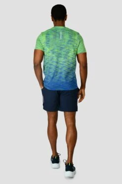 Trail Seamless T-Shirt - OG Neon/Cobalt Blue -Sport Wear Daily Store TRAIL SEAMLESS TEE OG NEON COBALT back
