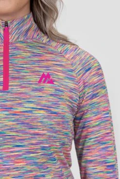 Women's Trail 1/4 Zip - Multi -Sport Wear Daily Store TRAIL1 4 ZIP AZALEA PINK DIVA PINK BRIGHT WHITE GREEN GECKO IBIZA BLUE ELECTRIC BLUE LEMONADE Logo v2