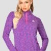 Women's Trail 2.0 1/4 Zip - Purple/Blue -Sport Wear Daily Store TRAIL2.01 4ZIP PURPLE ELECTRICPURPLE NEONBLUE SHOCKINGPINK closefront