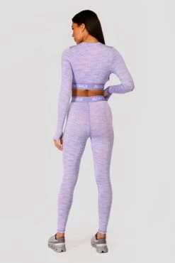 Trail Icon Long Sleeve Crop Top - Lilac Multi -Sport Wear Daily Store TRAILICONLSCROP LILACBLOOM MAGNOLIA PEARLYHEATHER AMETHYST back
