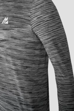 Trail Seamless 1/4 Zip - Black/Grey Multi -Sport Wear Daily Store TRAILSEAMLESS1 4ZIP BLACK WHITE CEMENTGREY close 1