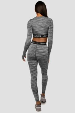 Trail Icon Legging - Black/Grey Multi -Sport Wear Daily Store Trail Icon Legging GREY BLACK WHITE Full Back