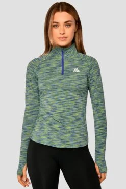 Trail 2.0 1/4 Zip - Green/Blue Multi