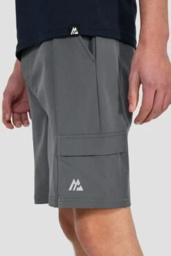 Junior Utility Cargo Short - Cement Grey -Sport Wear Daily Store UTILITY CARGO SHORT CASTLEROCK pocket detail