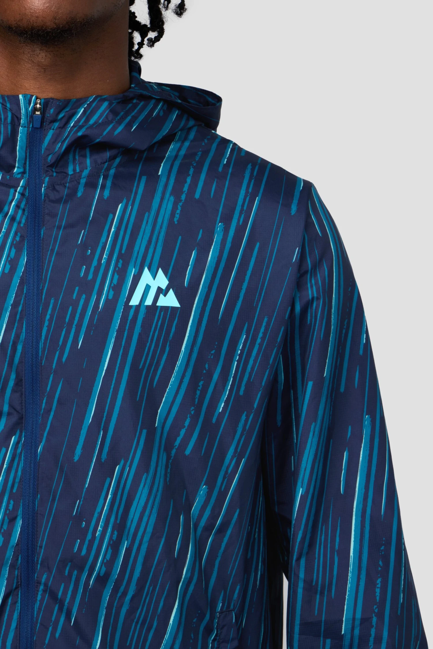Vigour Print Windbreaker - Midnight Blue/Atlantic 7 Vigour Print Windbreaker - Midnight Blue/Atlantic - Image 5