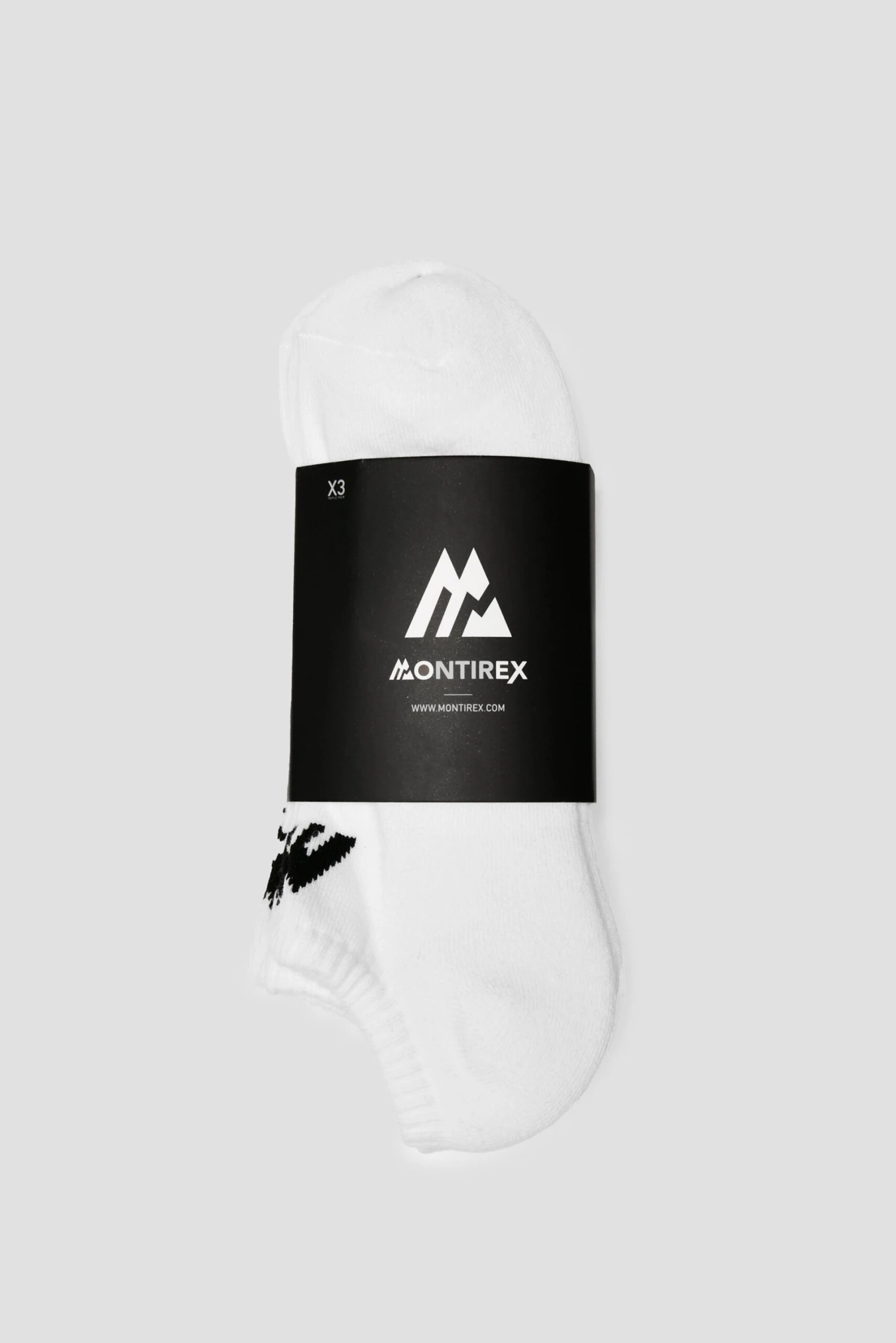 MTX No Show Socks 3 Pack - White/Black 4 MTX No Show Socks 3 Pack - White/Black - Image 2