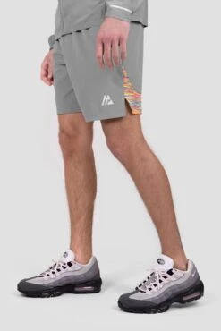 Trail Panel Short - Grey/Blue/Pink/Orange
