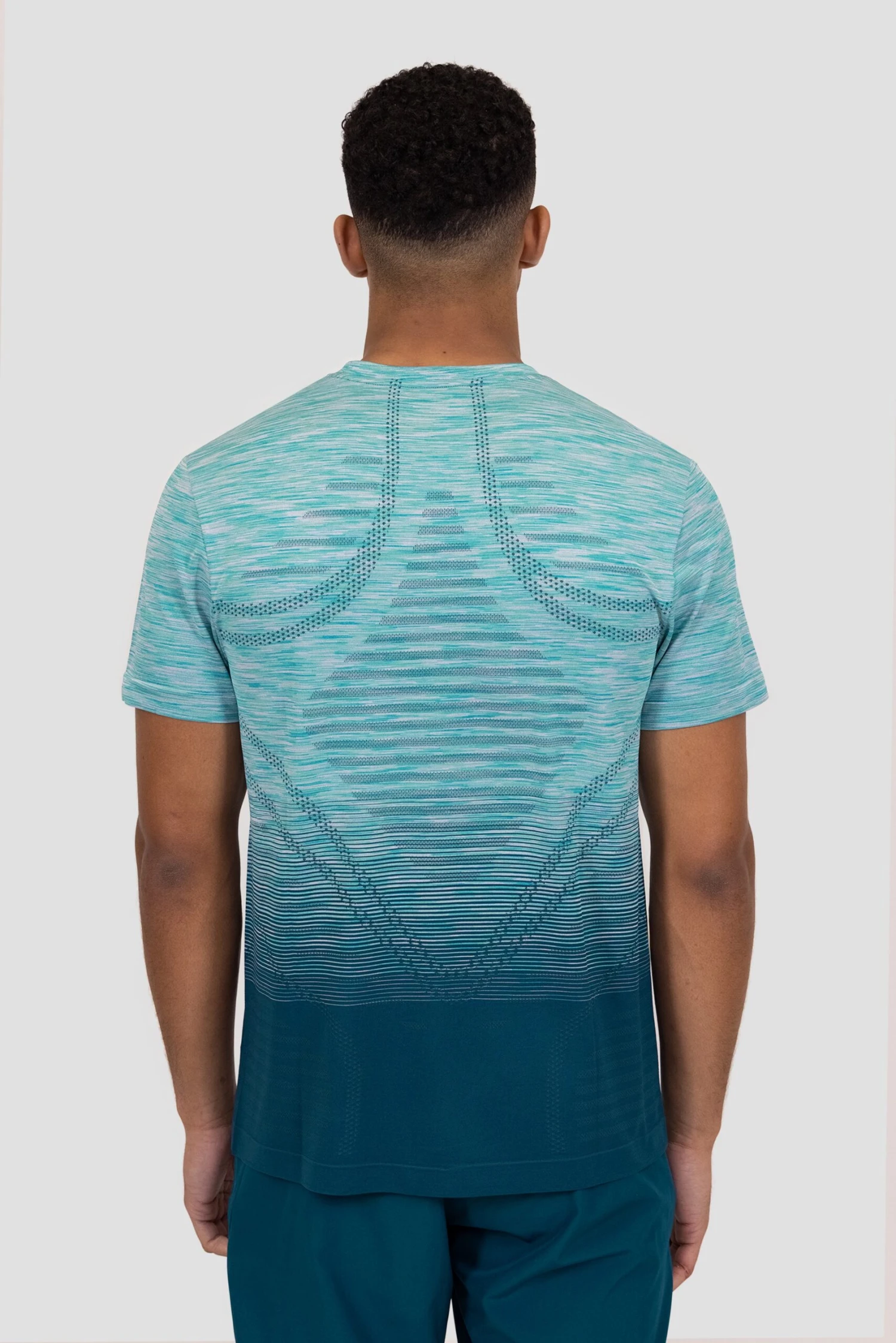 Vector Seamless T-Shirt - Aqua/Navy 4 Vector Seamless T-Shirt - Aqua/Navy - Image 2