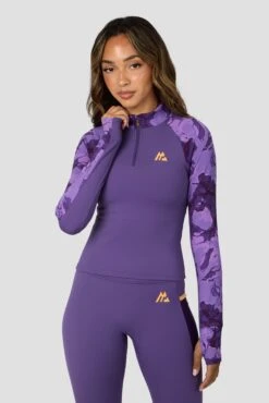 Fusion Print 1/4 Zip - Palazzo/Idaho Blue