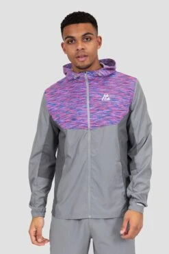 Trail Windbreaker - Grey/Pink/Blue
