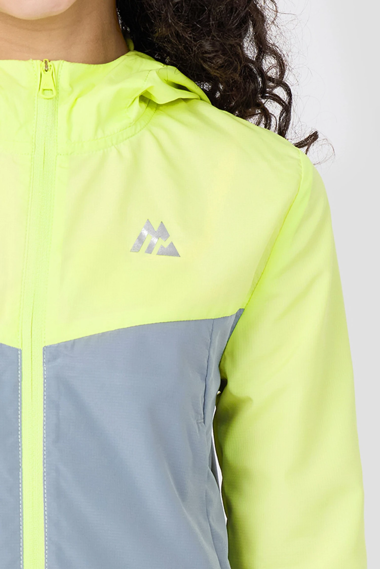 Girls Pace 2.0 Windbreaker - Citrus/Cadet Grey 7 Girls Pace 2.0 Windbreaker - Citrus/Cadet Grey - Image 5