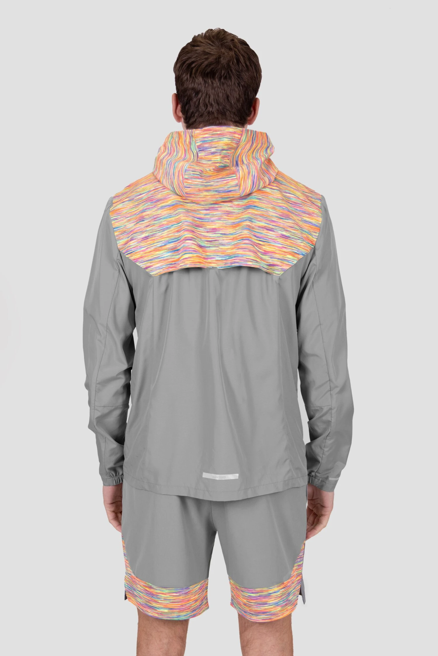 Trail Windbreaker - Grey/Blue/Pink/Orange 4 Trail Windbreaker - Grey/Blue/Pink/Orange - Image 2